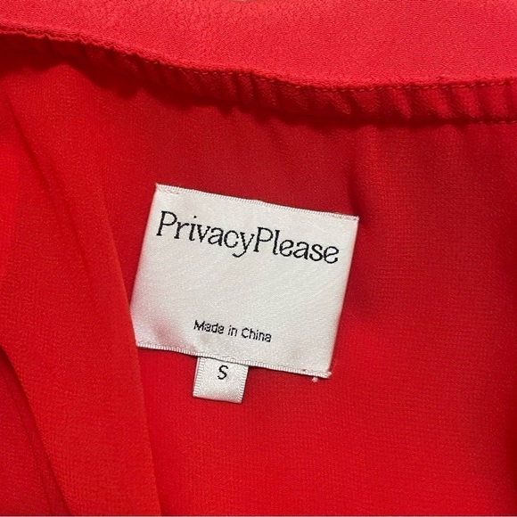 Revolve Privacy Please Norval Off Shoulder Button Dress Red Sz S - Picture 8 of 9
